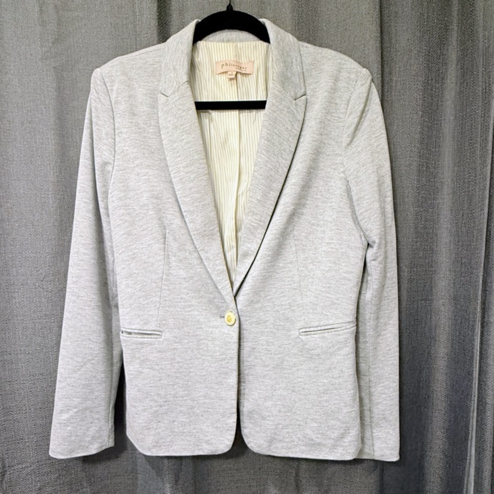 Philosophy Light Gray Blazer | Soft | Women’s L